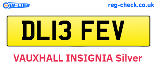 DL13FEV are the vehicle registration plates.