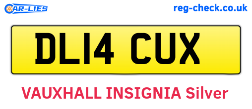 DL14CUX are the vehicle registration plates.