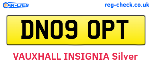 DN09OPT are the vehicle registration plates.