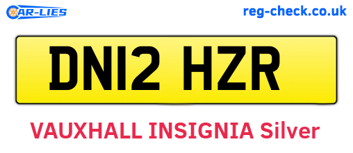 DN12HZR are the vehicle registration plates.