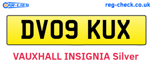 DV09KUX are the vehicle registration plates.