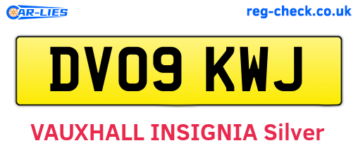 DV09KWJ are the vehicle registration plates.