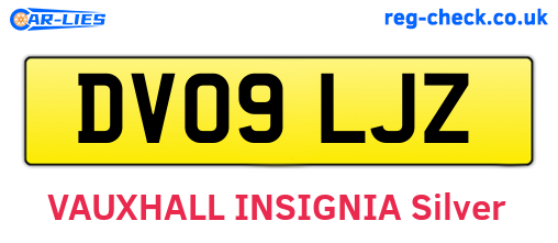 DV09LJZ are the vehicle registration plates.