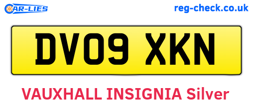DV09XKN are the vehicle registration plates.