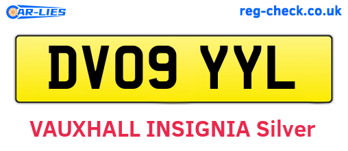 DV09YYL are the vehicle registration plates.