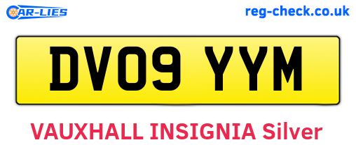 DV09YYM are the vehicle registration plates.