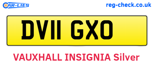 DV11GXO are the vehicle registration plates.