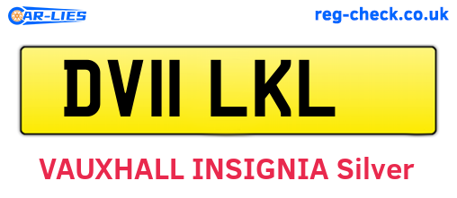 DV11LKL are the vehicle registration plates.