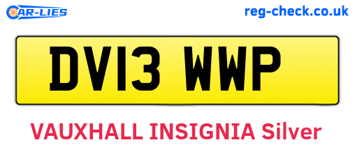 DV13WWP are the vehicle registration plates.