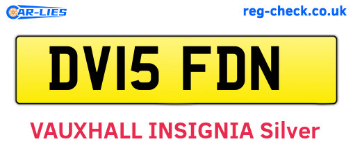 DV15FDN are the vehicle registration plates.