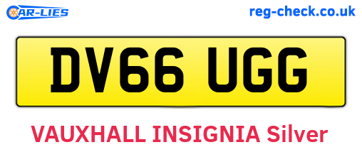 DV66UGG are the vehicle registration plates.