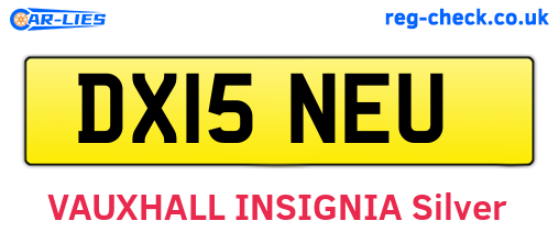 DX15NEU are the vehicle registration plates.