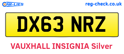 DX63NRZ are the vehicle registration plates.