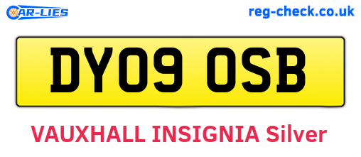 DY09OSB are the vehicle registration plates.