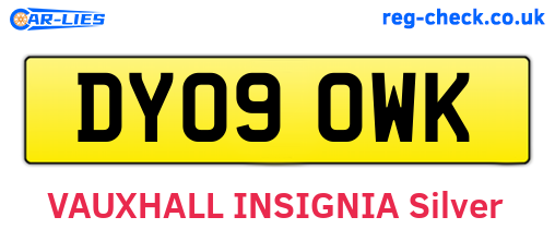 DY09OWK are the vehicle registration plates.