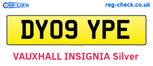 DY09YPE are the vehicle registration plates.