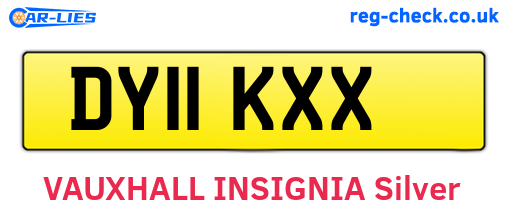 DY11KXX are the vehicle registration plates.