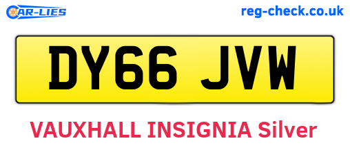 DY66JVW are the vehicle registration plates.