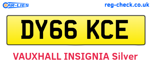 DY66KCE are the vehicle registration plates.