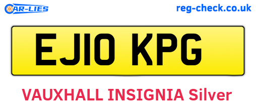 EJ10KPG are the vehicle registration plates.