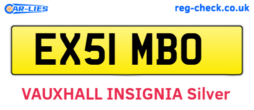 EX51MBO are the vehicle registration plates.