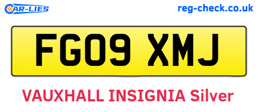 FG09XMJ are the vehicle registration plates.