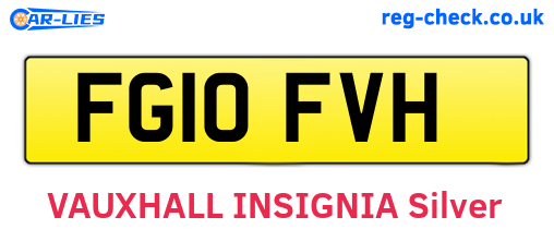 FG10FVH are the vehicle registration plates.