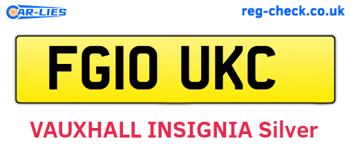 FG10UKC are the vehicle registration plates.