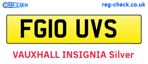 FG10UVS are the vehicle registration plates.