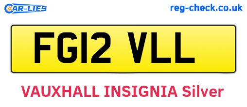 FG12VLL are the vehicle registration plates.