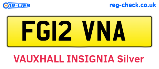 FG12VNA are the vehicle registration plates.
