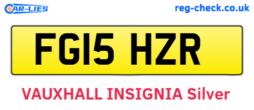 FG15HZR are the vehicle registration plates.