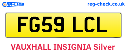 FG59LCL are the vehicle registration plates.