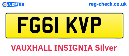 FG61KVP are the vehicle registration plates.