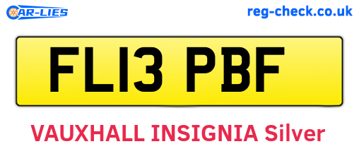 FL13PBF are the vehicle registration plates.