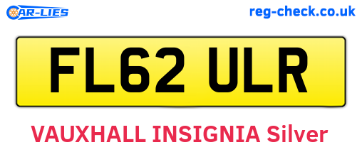 FL62ULR are the vehicle registration plates.