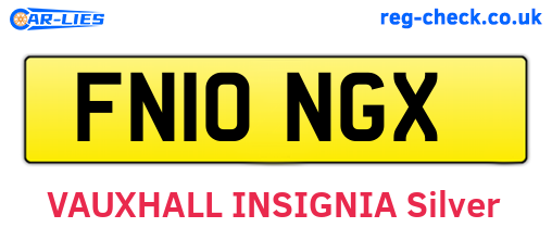 FN10NGX are the vehicle registration plates.