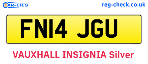 FN14JGU are the vehicle registration plates.