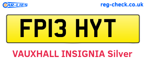 FP13HYT are the vehicle registration plates.