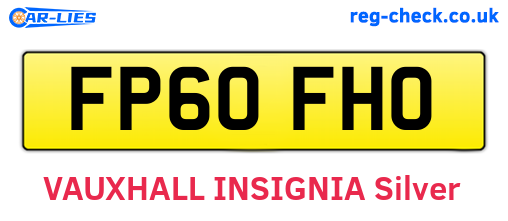 FP60FHO are the vehicle registration plates.