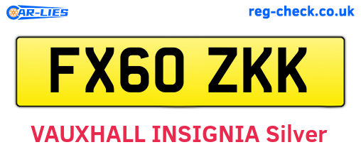 FX60ZKK are the vehicle registration plates.