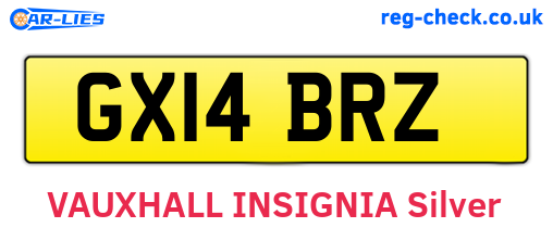 GX14BRZ are the vehicle registration plates.