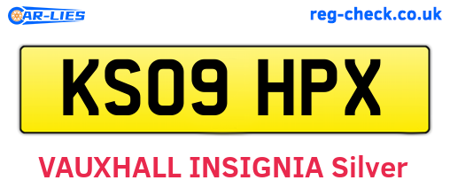 KS09HPX are the vehicle registration plates.