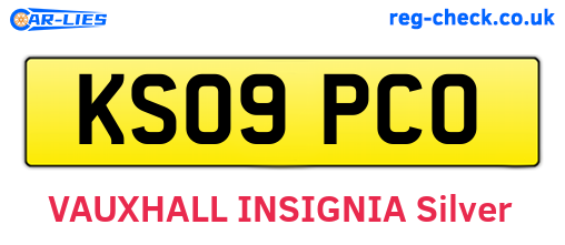 KS09PCO are the vehicle registration plates.