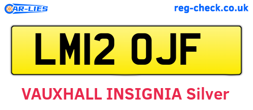 LM12OJF are the vehicle registration plates.