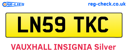 LN59TKC are the vehicle registration plates.