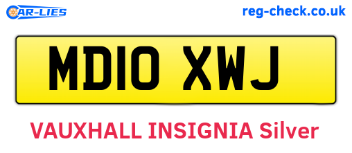 MD10XWJ are the vehicle registration plates.
