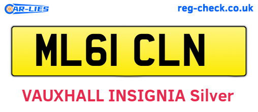ML61CLN are the vehicle registration plates.
