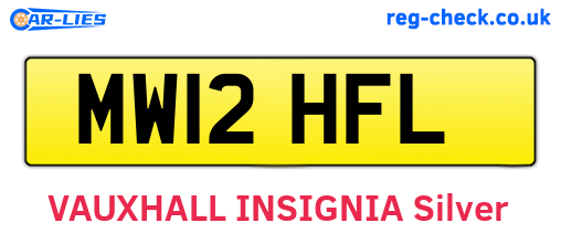 MW12HFL are the vehicle registration plates.