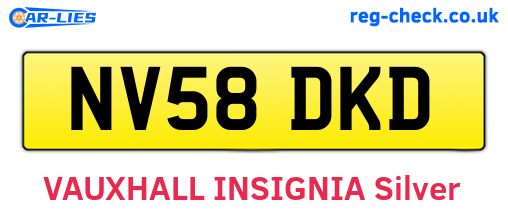 NV58DKD are the vehicle registration plates.